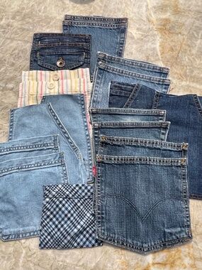 Denim Pockets with Backings 19 count Including Levis
